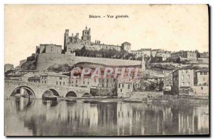 Old Postcard Beziers General view