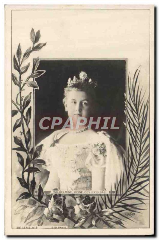 Old Postcard Queen Wilhelmina of Holland