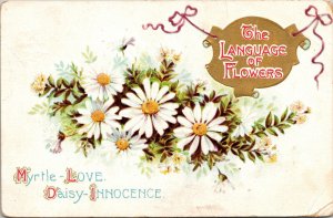 VINTAGE POSTCARD THE LANGUAGE OF FLOWERS MAILED KOEHLER NEW MEXICO 1908{pinhole}