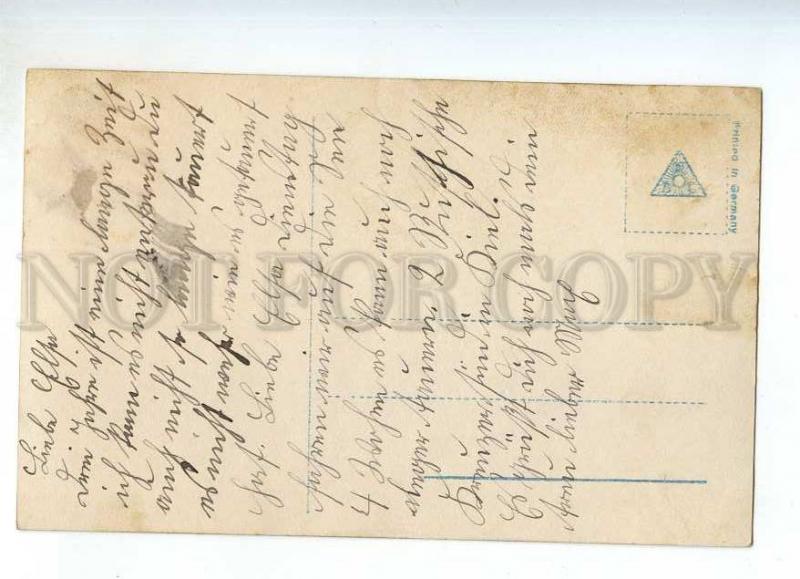 241211 WWI GERMANY couple love mariner ship Vintage postcard