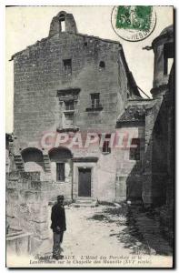 Old Postcard Les Baux Hotel Piglet and Lanterdum on Chapel Manville (sixteent...