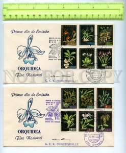 476929 1962 year FDCs Venezuela orchids