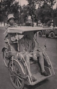 Bavaria Germany Rickshaw Old Taxi Tuk Tuk Transport Antique Postcard