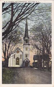 ME Methodist Church and Parsonage - Wayland NY, New York - WB