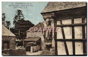 Postcard Old Street Lannion Kerampont Statue of St Divy