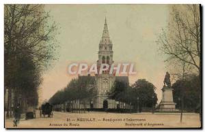 Old Postcard Neuilly Sur Seine Rond Point Inkermann