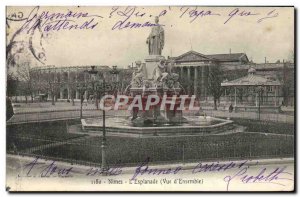 Postcard Old Nimes L & # 39Esplanade View d & # 39ensemble