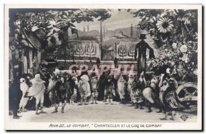 Old Postcard Edmond Rostand Chantecler and gamecock