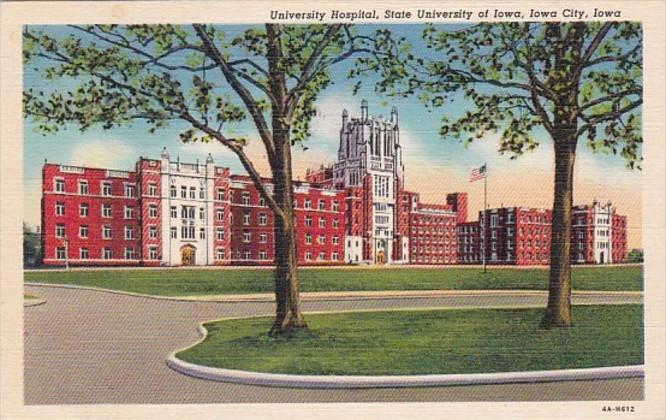 Iowa Iowa City University Hospital University Of Iowa 1950 Curteich