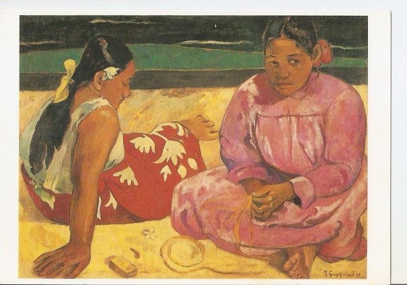 Postal (PostCard) 042167 : Gauguin Paul. Femme de Tahiti ou Sur la plage