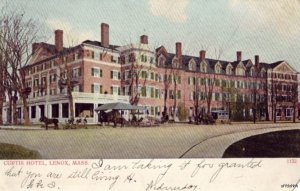 PRE-1907 LENOX, MA CURTIS HOTEL 1907 horse-drawn wagons