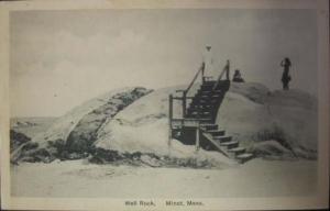 Minot MA Well Rock c1910 Postcard