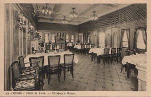 Postcard Ship SS Roma Class de Luxe Children's Room