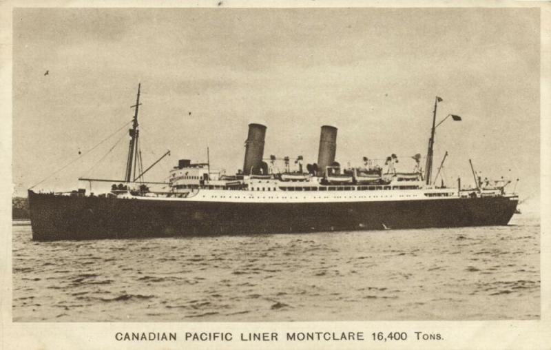 Canadian Pacific Line Steamer Montclare 1920s