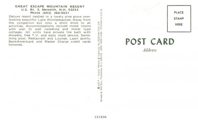 New Hampshire Meredith Great Escape Mountain Resort