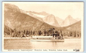 Launch 'International' Waterton Lakes Park CANADA Postcard