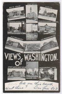 Washington DC Multi view 1907 postcard