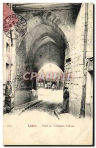 Postcard From Old Lagny Door & # 39ancienne Guyot Abbey