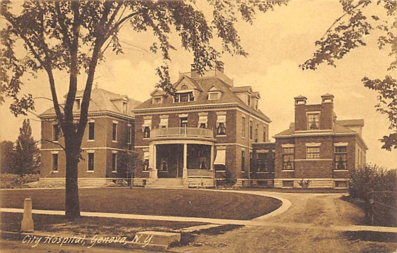 City hospital Geneva, New York, USA R.P.O., Rail Post Offices PU 1908 