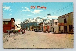 Old Valdez Main Street as Seen before 1964 Postcard 1972 sent from North Pole