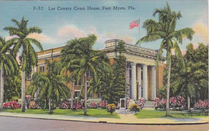 Florida Fort Myers Lee County Court Housse Curteich