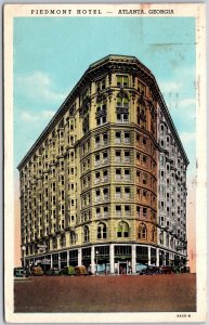 Atlanta GA-Georgia, 1948 Piedmont Hotel, Peachtree & Luckie St, Vintage Postcard