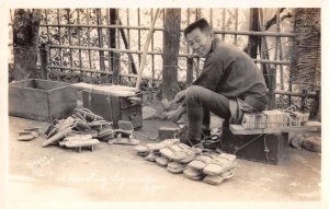 Japan Travelling Clog Mendor Real Photo Vintage Postcard AA37970