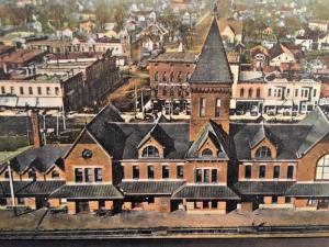 Postcard Antique Bird's Eye View of Mendota, IL.         X2