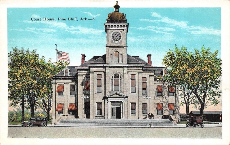 Pine Bluff, AR Arkansas  COURT HOUSE Jefferson County ca1920's Vintage Postcard