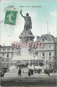 Postcard Old Paris Statue of the Republic