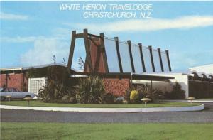 White Heron Travelodge Christchurch NZ New Zealand Unused Vintage Postcard D22