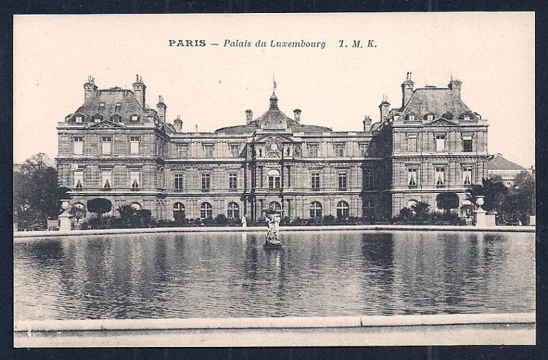 Luxembourg Palace Paris France unused c1920's