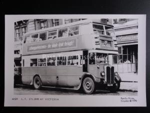 Bus L.T. DOUBLE DECKER STL2090 AT LONDON VICTORIA Pamlin Print RP Postcard M529
