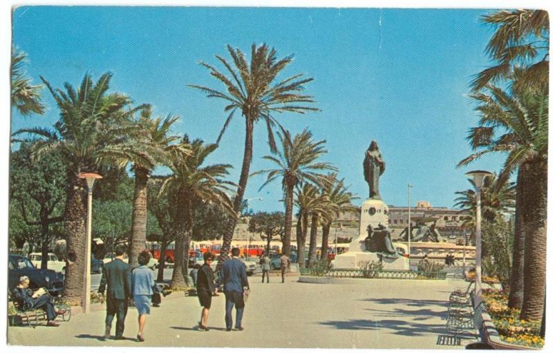 Malta, The Mall, Floriana, used Postcard