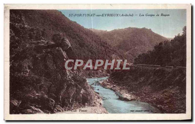 Old Postcard St Fortunat sur Eyrieux (Ardeche) Gorges Boyon