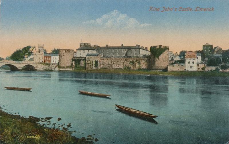 Boats on River Shannon at King John's Castle - Limerick, Ireland - DB