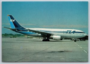 Airplane Postcard TEA Trans European Airways Airlines Airbus A-300 OO-TEF FQ3