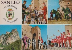 San Leo Celebrazione Del Millenario Drummer Boy Fanfare Italian Costume Postcard