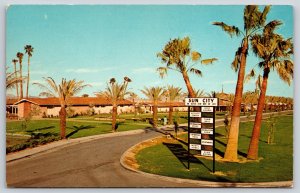 Sun City Arizona~Directory Sign~Del Webb Retired Community~Vintage Postcard