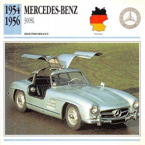 US41 postcard automobile Mercedes-Benz 300SL high performance 1954-1956 Germany