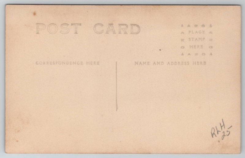 RPPC Sweet Portrait Big Sister Hair Bow Little Brother Big Smiles  Postcard I39