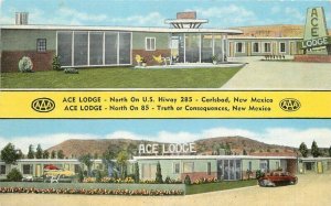 Truth or Consequences New Mexico Ace Lodge Floodberg Kropp Postcard 21-9144