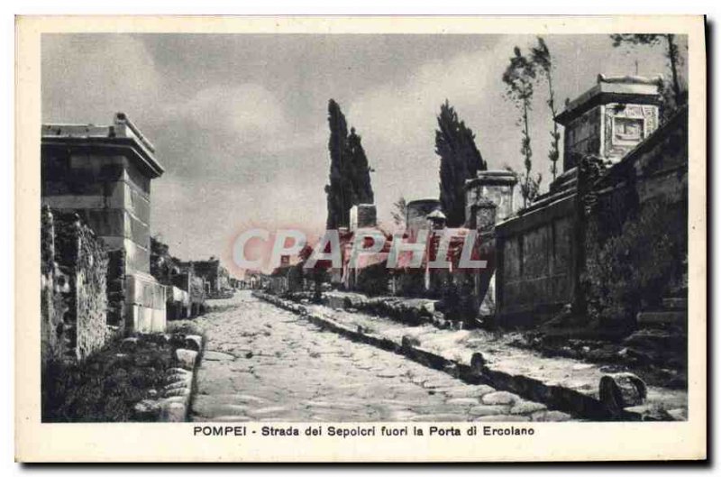 Postcard Ancient Pompeii Strada dei Furi Sepolori Porta di Ercolano