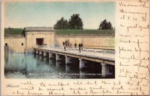 Sally Port, Fortress Monroe VA c1907 Hand Colored Vintage Postcard S51