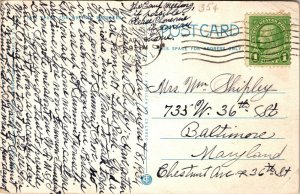 Cumberland MD - HAGERSTOWN MARYLAND - NATIONAL HIGHWAY POLISH MOUNTAIN Postcard 