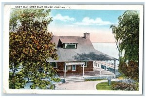 c1920's East Elmhurst Club House Entrance View Corona Long Island N.Y. Postcard