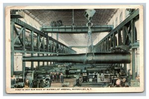 Vintage 1920's Postcard First 16 Inch Gun Watervliet Arsenal Watervliet New York