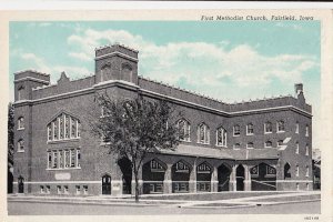 Postcard First Methodist Church Fairfield Iowa IA