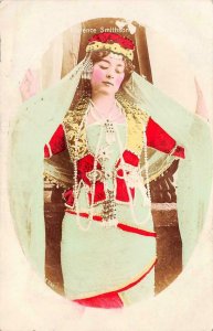 FLORENCE SMITHSON Edwardian Actress 1907 Vintage Postcard Hand-Colored RPPC