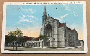 .01 PC UNUSED - 4TH PRESBYTERIAN CHURCH, CHESTNUT & LINCOLN PARK, CHICAGO ILL.